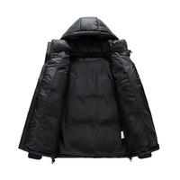 ZY haute qualité hiver extérieur chaud coupe-vent doudounes hommes logo personnalisé blanc surdimensionné doudoune hommes plaine vers le bas manteau bouffant