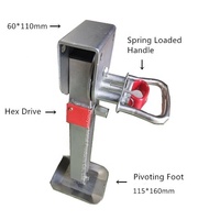 Crics stabilisateurs de remorque de caravane à jambes tombantes robustes avec pieds stables en coin et coussinets en acier