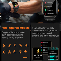 KT89 Smartwatch mit starker Taschenlampe, 880mAh Akku, 3ATM wasserdicht, Sport-Fitness-Tracker, Outdoor-Smartwatch mit Anruffunktion für Herren