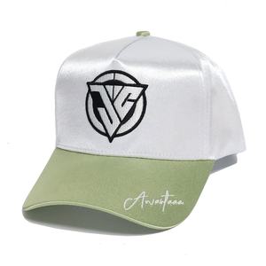 5 Panel Baseball Hut Satin Seide Material 100% Polyester Anpassen Logos Marke Inside <span class=keywords><strong>Label</strong></span> Adjust Snapback Hut - Product Image 1