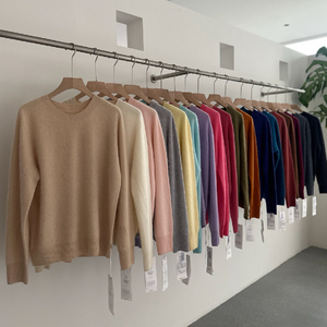 Maglione comodo a girocollo da <span class=keywords><strong>donna</strong></span> in tinta unita Casual maglieria quotidiana da <span class=keywords><strong>donna</strong></span> - Product Image 2