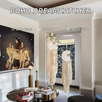 Boho Macrame Dream Catcher Anhänger Warm Home Wand dekoration für Schlafzimmer Kinderzimmer Vertikal Muster Spaß Spaß Glückwunsch Geschenk für