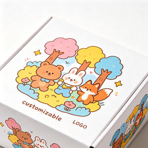 Caja Rígida con Diseño de Animales Dibujados a Mano, Estampado en Dorado, Personalizada, para Recuerdos de Bebé, Caja de Almacenamiento para Juguetes Pequeños - Product Image 3