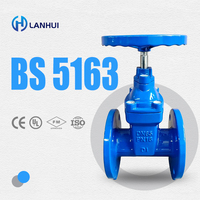 Vanne à opercule manuelle à siège souple en fonte, homologuée CE, PN16, norme BS5163, fabriquée en Chine, OEM LanHui