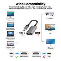 Adaptateur USB C vers HDMI Câble 4K Type C vers HDMI femelle pour iPhone MacBook Pro Samsung