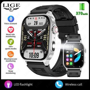 นาฬิกาสมาร์ทวอทช์รุ่นใหม่ LIGE KM02 หน้าจอสัมผัส HD ขนาดใหญ่ วัดอัตราการเต้นของหัวใจ วัดออกซิเจนในเลือด ฟังเพลง ดูผลการแข่งขันกีฬา รับสายโทรศัพท์ - Product Image 1