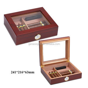 Humidor de Puros Clásico de Madera Hannicook con Higrómetro y Humidificador, MOQ Pequeño, Técnica de Laca para Almacenar de 20 a 30 Puros - Product Image 2