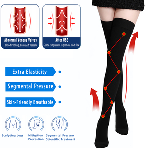 Stoking kompresi pembuluh darah medis, <span class=keywords><strong>Anti</strong></span> varises, paha, Suster tinggi, kaus kaki Varicosities - Product Image 3