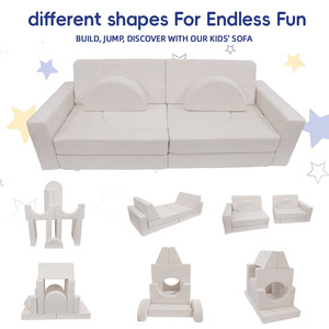 Kids Couch <b>Sofa</b> 12 Pcs Modular Toddler Couch Removable Cover Kids Chair Couch for Playing Creativity Fold Out Furniture - Product Image 4