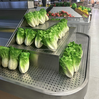 Zware-duty rekken supermarkt groente- en fruitdisplay schappen met gesloten bovenste deel