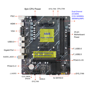 Nouvelle carte mère PANDL B450 avec processeur <span class=keywords><strong>AMD</strong></span> Ryzen <span class=keywords><strong>5</strong></span> 2600, prend en charge XMP, 2x DDR4 DIMM, PCIe3.0 X16, NVME M.2 SSD, SATA3.0, carte mère B450 - Product Image 4