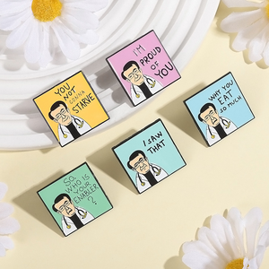 Épingles en émail Dr Now I Am Proud of You, citations amusantes, Vous ne serez pas affamé, Qui est votre complice, Broches, Badge de revers, Bijoux, Cadeaux - Product Image 3