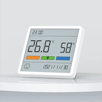 Luka ATuMan TH1 termohigrometer LCD Digital, kalender jam LCD Digital 3.67 inci dengan suhu Sensor kelembapan