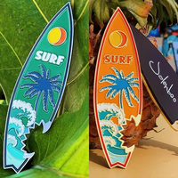 Personnalisé Maldives Métal Magnétique Creative Souvenirs Cuisine Ouvre-Cuisine Outil Mer Koa Planche de Surf Ouvre-Bouteille Aimant de Réfrigérateur