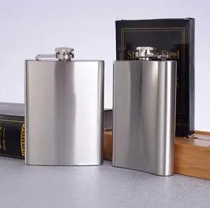 Stainless Steel 8oz Hip Flask Camping Outdoor Portable 8oz Alcohol Liquor Hip Flask Pocket Liquor Bottle