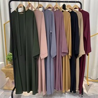Robes élégantes, amples et décontractées pour femmes, aux couleurs contrastées, pour les tenues musulmanes, vêtements du Moyen-Orient pour le commerce extérieur