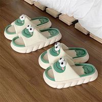 Chaussons bébé en lin motif grenouille, antidérapants, à semelle épaisse, en coton et lin, pour printemps et été, modèle 2026, vente chaude