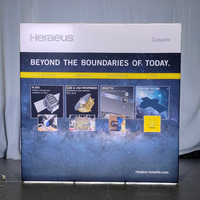 Support de stand lumineux en tissu SEG rétroéclairé à LED haute luminosité, avec cadre en aluminium portable et bords en silicone, pour marketing événementiel