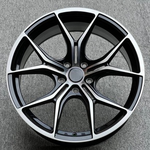 Jantes en alliage décalées de <span class=keywords><strong>19</strong></span> <span class=keywords><strong>pouces</strong></span> 5x108/112/114.3 ET35 finition noire usinée compatibles avec Peugeot 308 508 Volvo S60 V60 Citroën C5 - Product Image 3