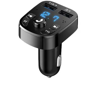 BT 5,0 Cargador de coche Dual USB Car Kit Transmisor FM Audio MP3 Player auto 3.1A 12-24V Radio de coche Manos libres para teléfono
