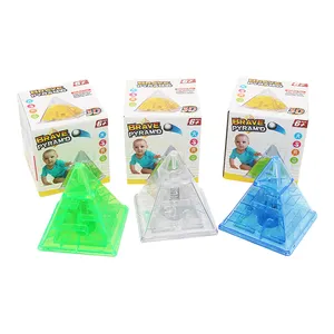 Quebra-cabeça 3d brinquedo de aprendizagem, pequenos produtos de plástico, crianças eco-amigável, labirinto de mármore triangular