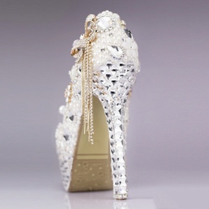 Nuevas Sandalias de Tacón Alto de 10-12 cm con Pedrería, Antideslizantes, Elegantes y Lujosas para Bodas, Banquetes y Fiestas - Product Image 2