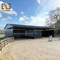Boerderijstijl veeschuur paarden- & varkensstallen draagbare tijdelijke overkapping met dak en paddock