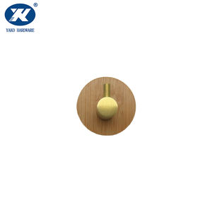 Ganchos de <span class=keywords><strong>Pared</strong></span> Autoadhesivos Resistentes de Bambú y Acero Inoxidable para Toallas y Abrigos, para Entrada, Hotel, Gimnasio, Baño - Product Image 2