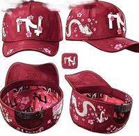 Gorra de Béisbol de Calidad Original con 5 Paneles, Logotipo Personalizado Bordado en 3D, Diseño de Monstruo, Visera de Gamuza y Pedrería