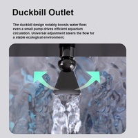 Aquarium carré en verre pour poissons 54L avec filtre latéral intégré, lumière à couleur réglable, filtration ultra-silencieuse, vente en gros, marque privée