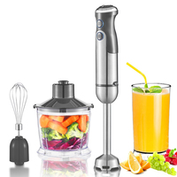 Mixeur plongeant électrique 500W à LED avec bouton, moteur DC puissant et vitesse variable pour la cuisine domestique
