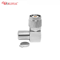 TRIAX TRT TNC macho ángulo recto 90 grados abrazadera enchufe RF conector para cable coaxial Tri TRX316 de alto voltaje