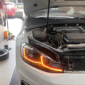 Gruppo <span class=keywords><strong>Fari</strong></span> LED Completo per VW <span class=keywords><strong>Golf</strong></span> <span class=keywords><strong>7</strong></span> MK7 GTI 2013-2017, Aggiornamento 6000K con DRL Dinamico e Indicatore di Direzione Sequenziale, Plug and Play - Product Image 2