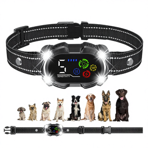 Collier <span class=keywords><strong>anti</strong></span>-<span class=keywords><strong>aboiement</strong></span> automatique pour chiens de sécurité, détection d'<span class=keywords><strong>aboiement</strong></span> haute précision, LED stroboscopique et longue durée de vie de la batterie, OEM/ODM - Product Image 1