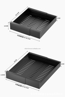 Organiseurs de placard coulissants noirs, étagères de rangement coulissantes pour évier, étagères de rangement pour cuisine