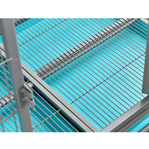 Meilleure vente Heavy Duty Dog Crate-Structure de tube carré en métal, gris, avec palettes, personnalisé - Product Image 4