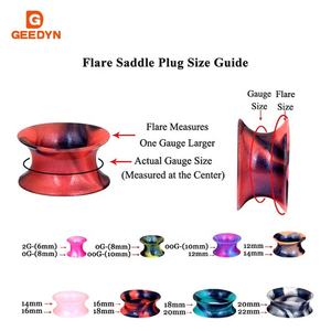 Kit de bouchons d'oreilles en Silicone pour femmes, boucles auriculaires élastiques et colorées à Double évasées, étirement des oreilles - Product Image 6