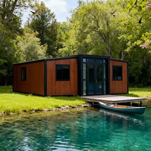 Maison conteneur extensible de 40 pieds, 2, 3, 4 ou 5 chambres, préfabriquée, de luxe, modulaire, en acier, villa moderne et portable à vendre - Product Image 2