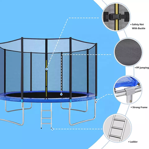 High Quality Amusement Park Playground Outdoor <strong>Trampoline</strong> Child-safe <strong>Trampoline</strong> With Fenced Roof Gym Fitness <strong>Trampolines</strong> - Product Image 2