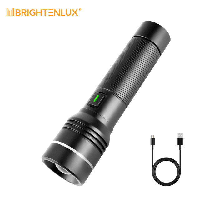 1000 Lumen White Laser Flashlight, USB Rechargeable, IP65 Waterproof, for Emergency Diving & Tactical Use