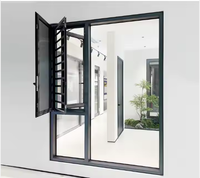 Maison personnalisée Fenêtre moderne en alliage d'aluminium isolée à double vitrage Verre horizontal pour écran en acier inoxydable