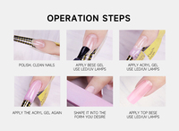 Fournitures pour ongles en gros : Polygel 60g, couleurs pour ongles, OEM, étiquette privée personnalisée, polygel acrylique transparent effet gelée pailleté pour extension d'ongles