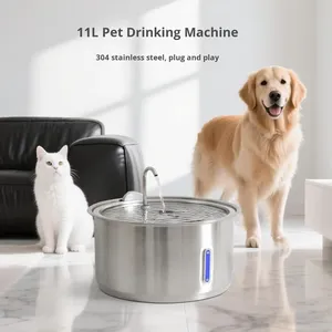 For New Charge 304 Stainless Steel <strong>Pet</strong> Water Dispenser 11L Automatic Circulation Filtered Fresh Water Solid Cat Dog Drinking - Product Image 3