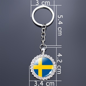 Llavero con bandera europea, colgante de diamantes de imitación, joyería de cristal conmemorativa, Metal ligero, <span class=keywords><strong>español</strong></span>, ruso, ucraniano, plástico griego - Product Image 4