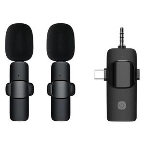 3-In-1 <b>Wireless</b> Lavalier Microphone 20Hz-20KHz Noise Cancelling For Live Streaming External <b>Mic</b> K15 Model - Product Image 3