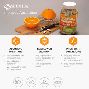 Capsules de collagène de vitamine <span class=keywords><strong>C</strong></span> de marque privée soutiennent la santé immunitaire de soutien de supplément de vitamine <span class=keywords><strong>C</strong></span> de coeur - Product Image 2