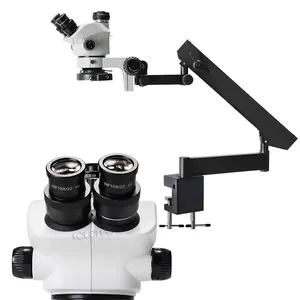 Lhism microscópio stéreo trinocular, microscópio operativo simul-focal ajustável para prática