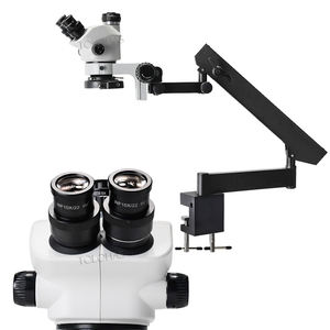 LHISM – <span class=keywords><strong>Microscope</strong></span> trinoculaire stéréo à bras réglable, pour la pratique - Product Image 1