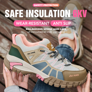 Scarpe da Lavoro Comode e Sicure per Donne, Tomaia in Rete Traspirante, Sneakers Leggere Anti-Soffocamento con Suola Ammortizzata - Product Image 1