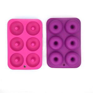 Heat Resistant 6 Cavity <b>Silicone</b> <b>Baking</b> Muffin Cake Mould Donut Caking Mold - Product Image 3
